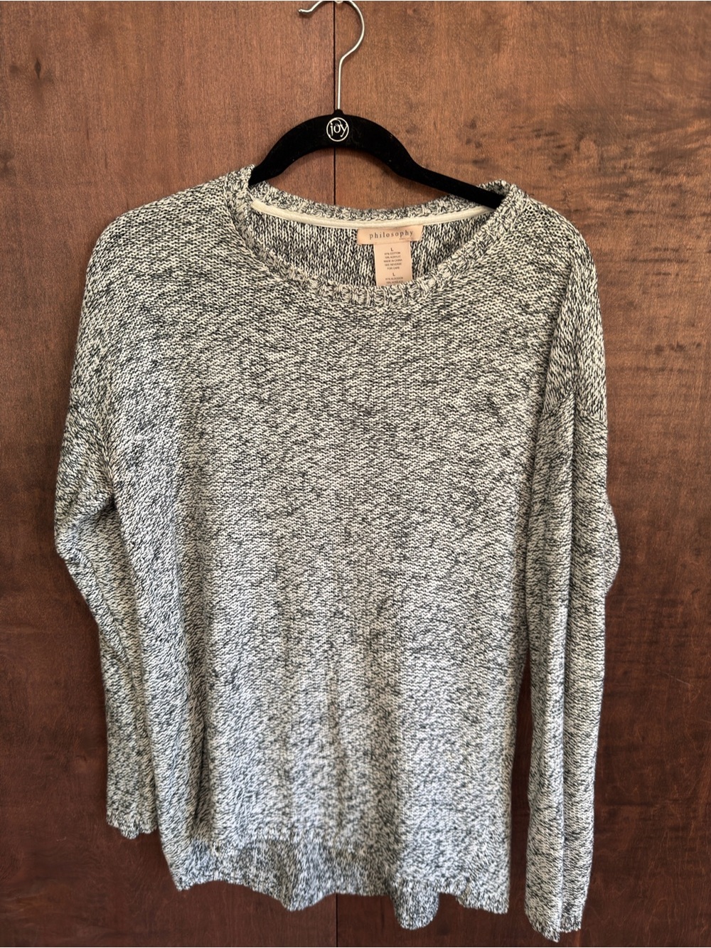 Philosophy Marled Grey Crewneck Sweater (1030)